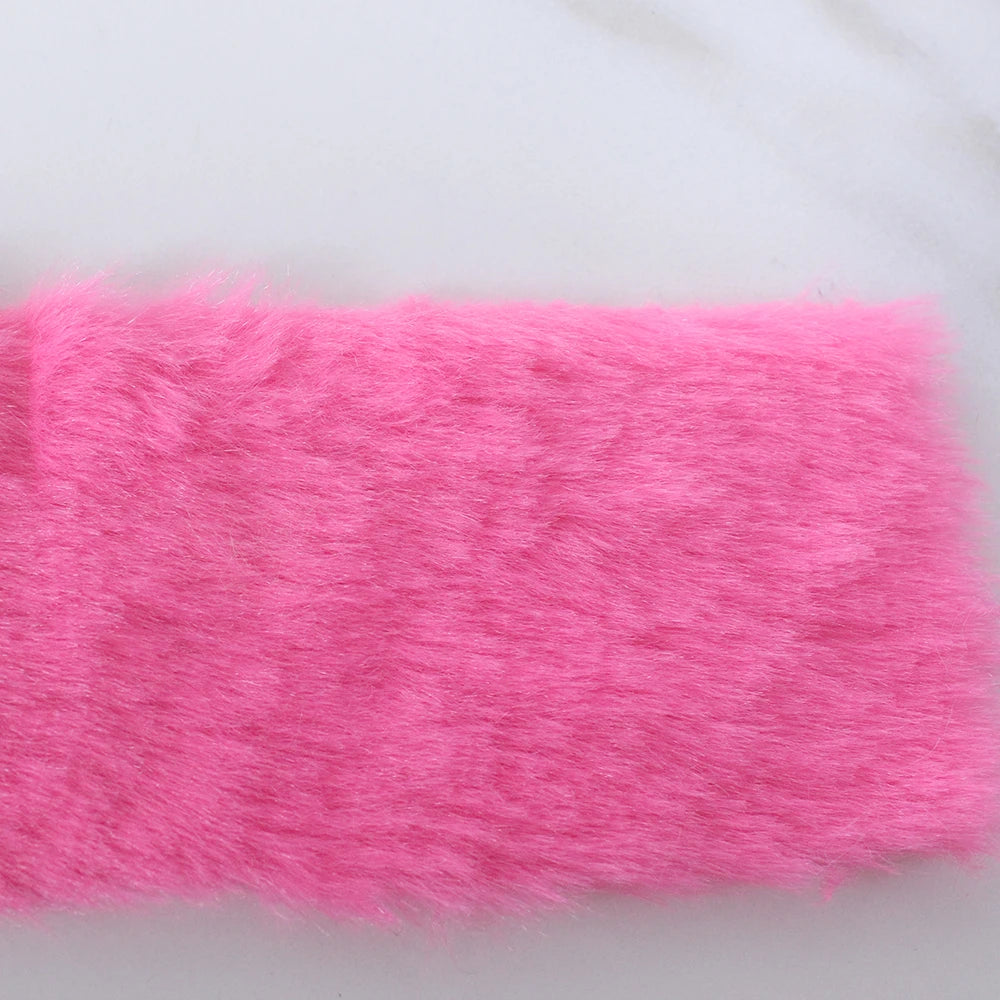 7MM Plush Fabric Fabric Pure Color Solf Atrtificial Rabbit Fur Doll Clothing Pillow DIY Decoration Material