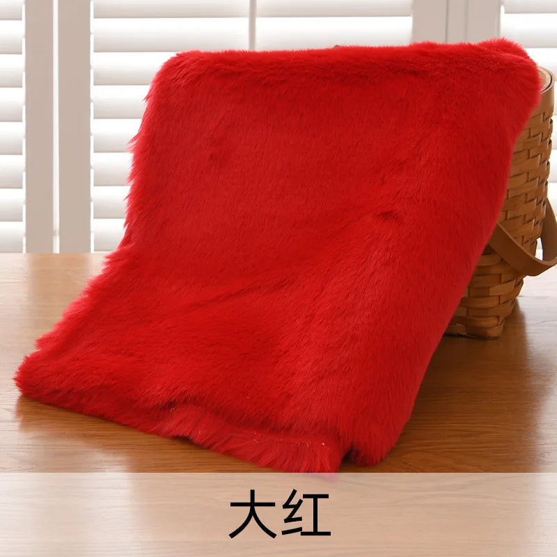 2.5cm Imitation Rabbit Fox Fur Grass Counter Decoration Carpet Clothing Scarf Animal Fur Suit Fabric