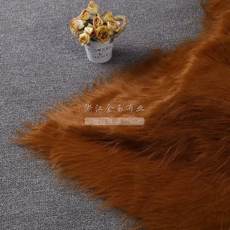 White Long Fur Long Hair Plush Fabric Fur by the Meter for Clothes Upholstery Toys Coats Doll Sewing Soft Green Faux Fur Cloth