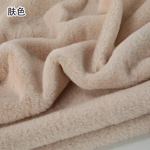 40x50cm Faux Rabbit Fur Fabric 8mm Encrypted Soft Fur Short Plush 100% Polyester Handmade DIY Clothing Home Textiles Scarf Doll