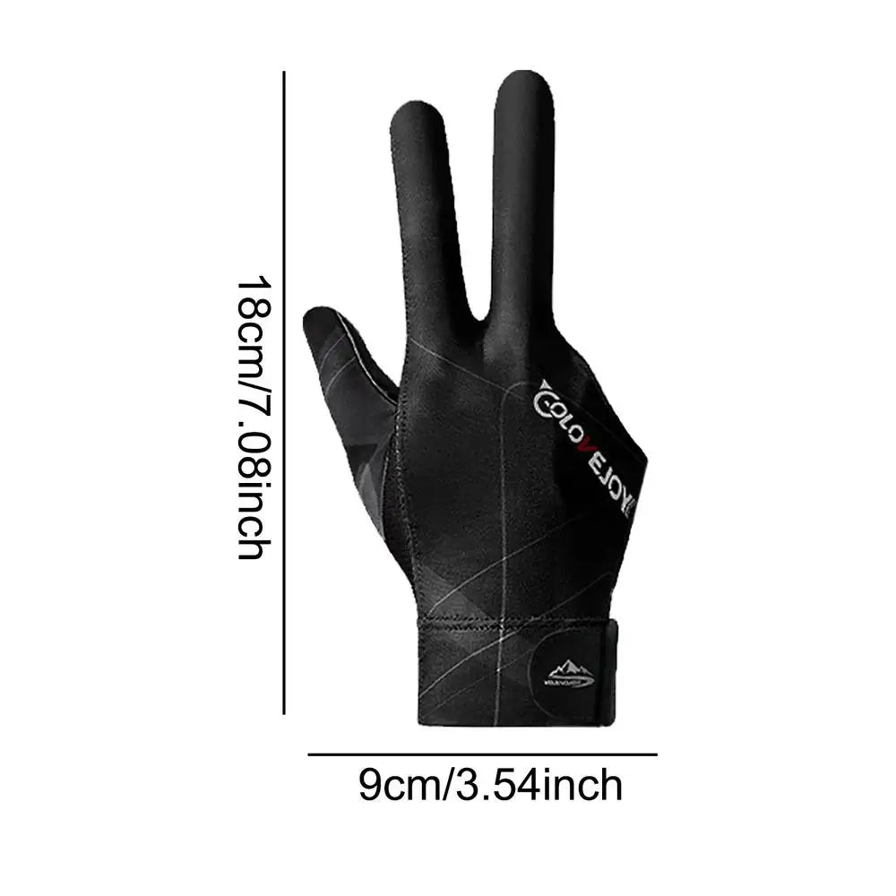 Billiards Glove Left Right Hand 3 Finger Snooker Billiard Glove Non Slip Stickers Elastic Billiard Training Gloves Accessories