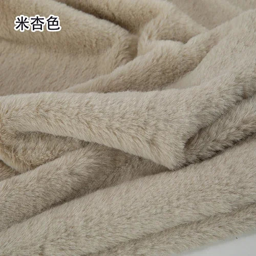 40x50cm Faux Rabbit Fur Fabric 8mm Encrypted Soft Fur Short Plush 100% Polyester Handmade DIY Clothing Home Textiles Scarf Doll