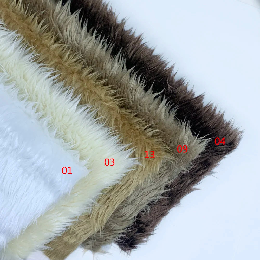3cm Pile Length Artificial Plush Fox Fur Fabric for Making Cotton Doll Hair 40x45cm Falling Water Plush Fabric Sewing Material