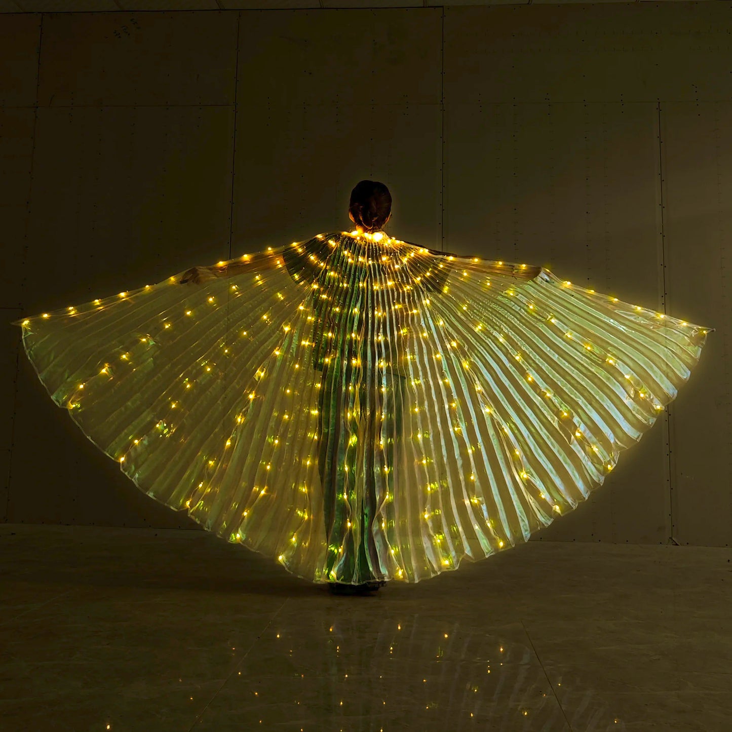 Holiday Party Glow Props LED Butterfly Wing Girls Women Children Dancing Costumes Accessory Wings Glowing for Holiday Halloween
