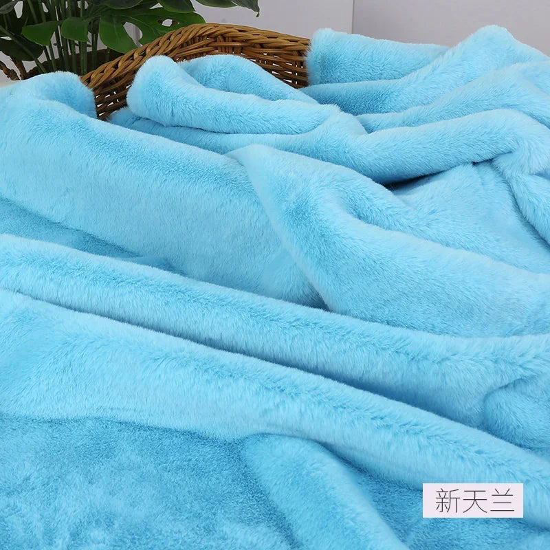 Imitation Rex Rabbit Plush Fabric by Meters for Needlework Clothes Toys Pillowcases Diy Sewing Soft Warm Thick Smooth Fur Cloth