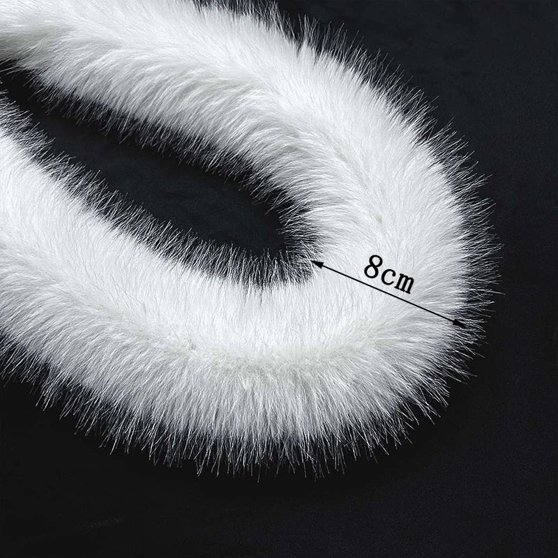 1M Faux Fur Ribbon Tapes DIY Apparel Sewing Fluffy Trim Trimming Fabric Sewing Costume White Plush Fur Coat Garment Decoration