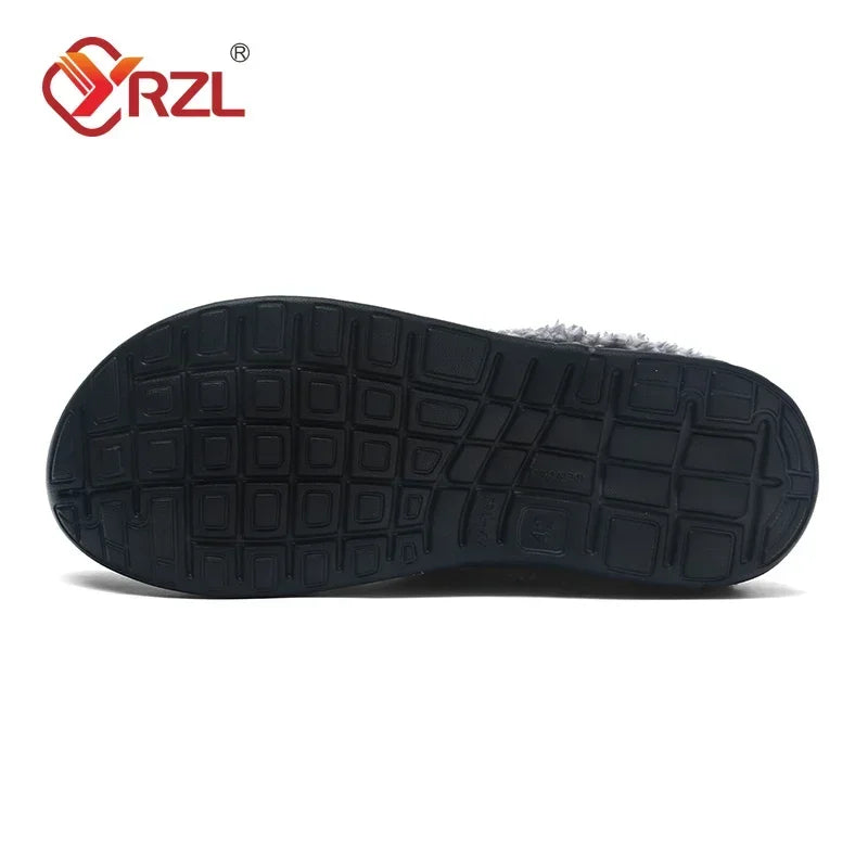 YRZL Winter Slippers Men Women Indoor Warm Shoes Non Slip Cotton Pantoffels Casual Clogs Slip on House Floor Slippers for Men