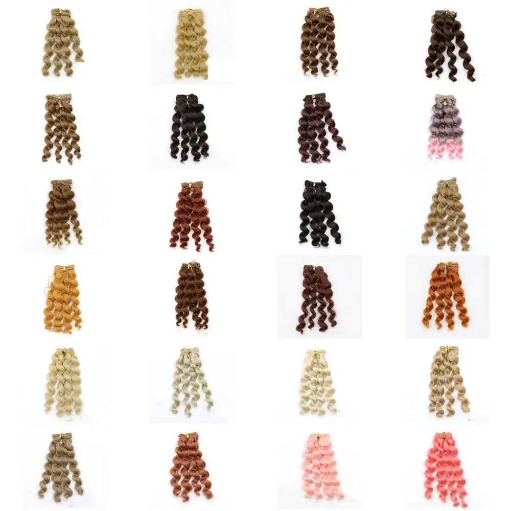 Doll Hair Msiredoll Bjd Wig Curly Doll Hair Toy for Kid Doll Hair Wig BJD Wigs DIY Toy BJD Curly Doll Hair