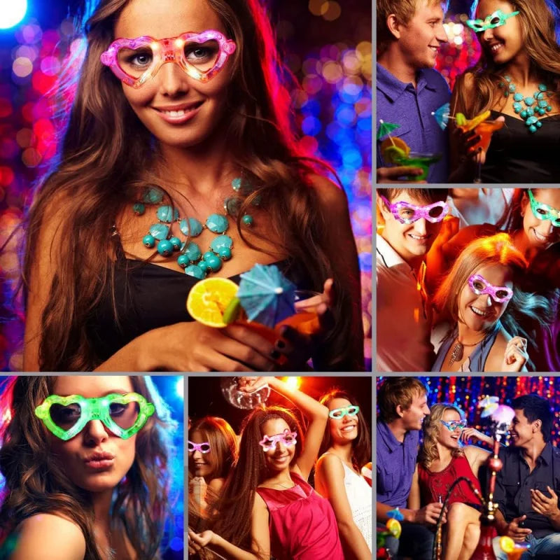 Home Suitable for Home Rave,Halloween,New Year,Birthday Gifts Light Up Glasses Christmas Gifts Costume Christmas Party Gifts
