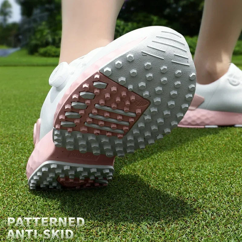 PGM Golf Shoes Woman Nail Waterproof Sneaker Non-Slip, Lightweight Knobs, Comfortable, Cushioned, Spikeless Shoes XZ365