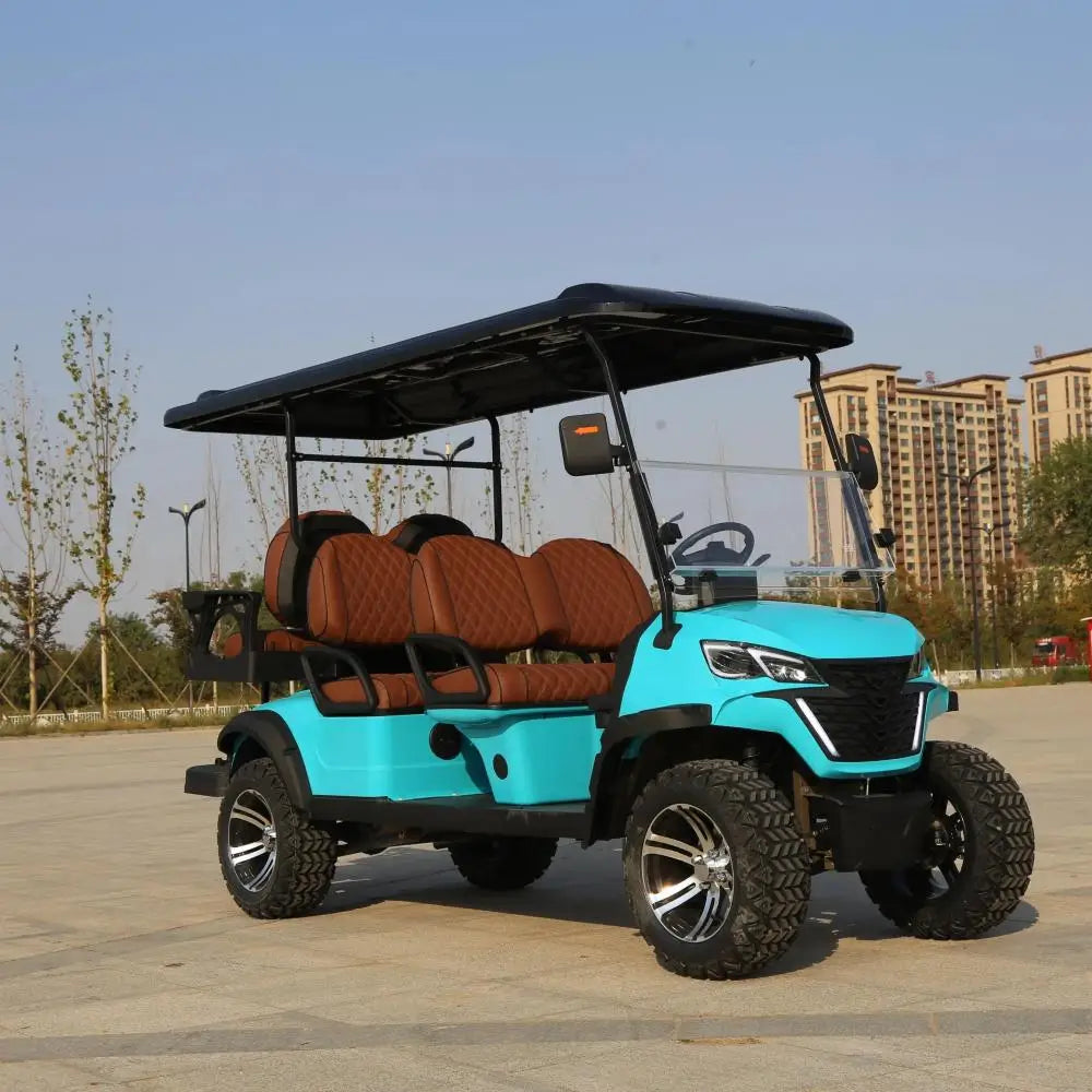 CE Approved 4 Wheel 4 Seater Electric Golf Buggy Adult Utility Vehicle Club Car ATV 72V Lithium Battery Electric Golf Cart