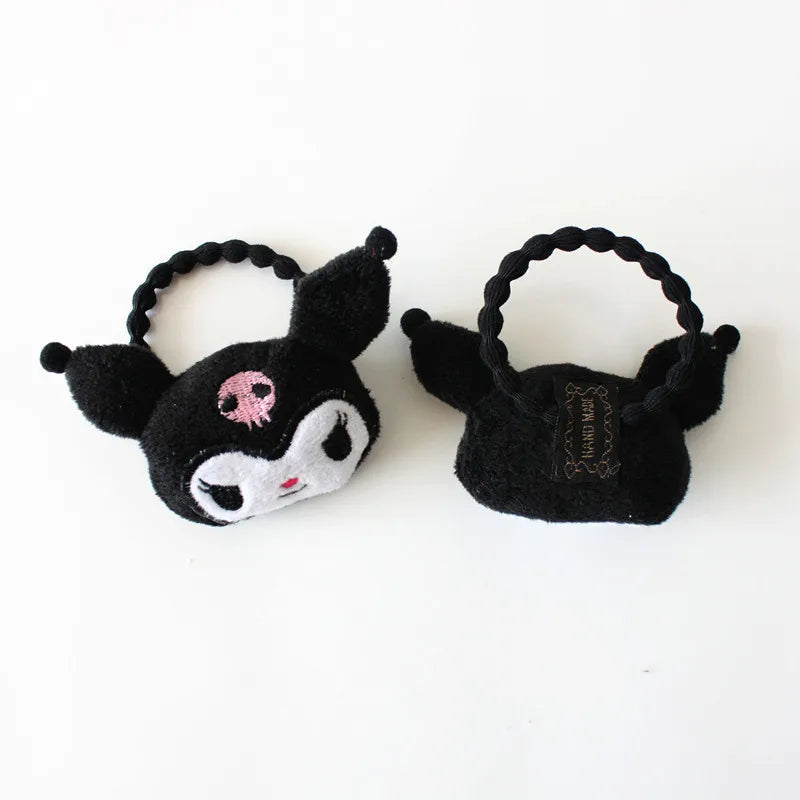 Sanrio Kawaii Cinnamoroll Fashion Cute Trendy Hair Rope Rubber Bands Scrunchie Headband Elastic Hair Bands Plush Hair Circle