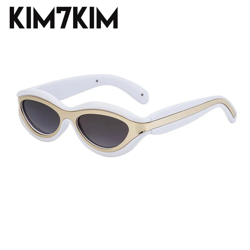 Y2k Oval Sunglasses Men Women 2025 Luxury Brand Trendy Punk Sun Glasses Male Small Frame Sunglass Streetwear Shades Gafas De Sol