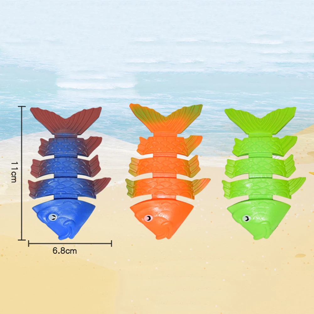 3/4Pcs Diving Game Toys Set Swimming Pool Throwing Toy Dive Swim Rings Circle Underwater Kids Summer Gift Beach Pool Accessories