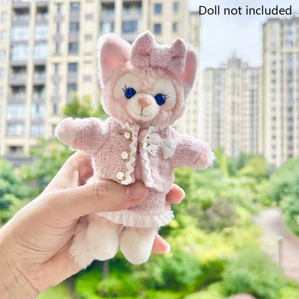 17cm Labubu Plush Doll Clothes Outfit Accessories Korea Kpop Exo Labubu Idol V1 V2 Black Dress Suit Gift