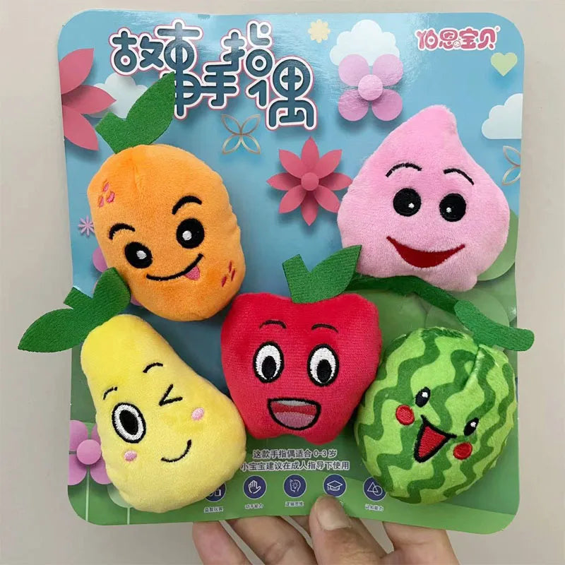 Children Animal Education Dolls Baby Finger Plush Doll Baby Hand Finger Puppets Toy Teaching Aids Boys Girls Tell Story Material