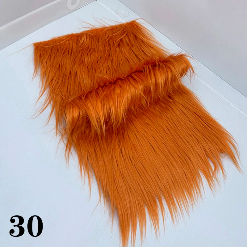 25x45cm Long Hair Faux Fur Fabric for DIY Dolls Hair Beard Craft Making Material Patchwork Garment Sewing Accessories
