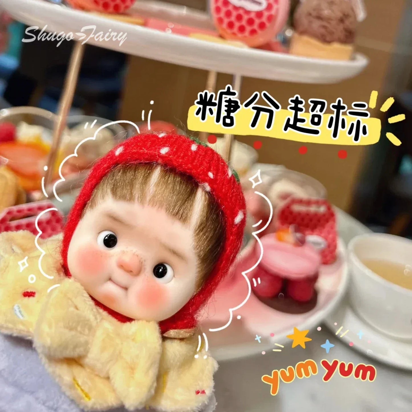 Shugafairy OB QBaby BJD Doll 1/11 Customized Fleshy Face Big Head Sweet Style Ball Jointed Dolls