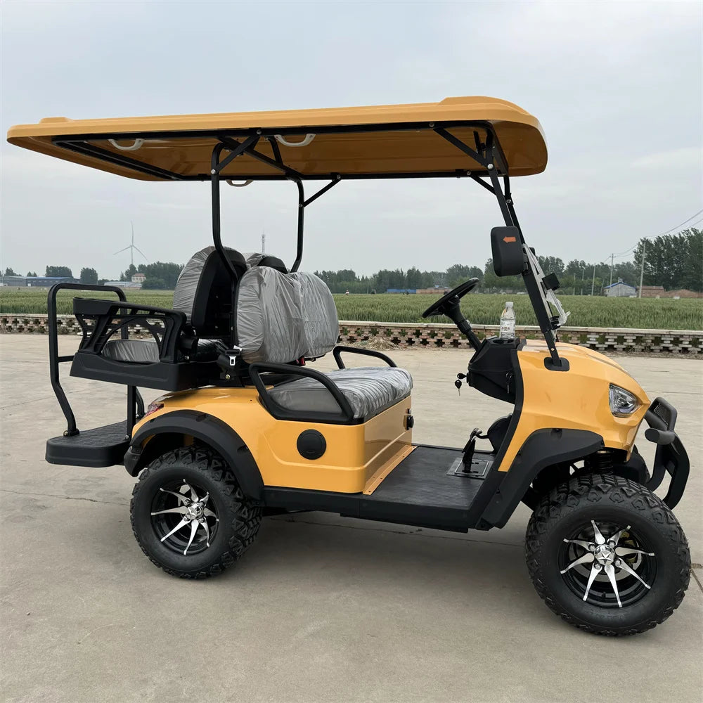 New Design 4 Seater 60V 72V Lithium Battery Golf Carts New Arrival Red Golf Carts 4KW 5KW 7.5 KW AC Motor Electric Golf Carts