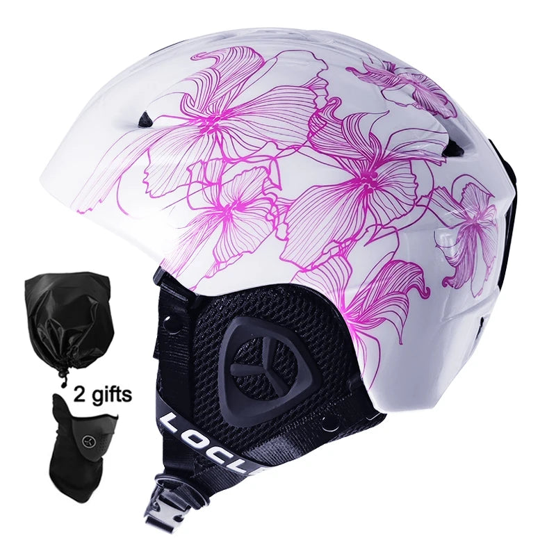 LOCLE Men Skiing Helmet Women Adult and Children Kids Snowboard Skateboard Skiing Equipment Snowmobile Motorcycle Helmets