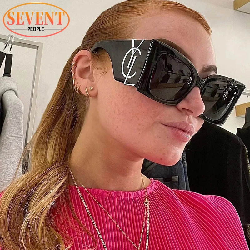 Oversized Cat Eye Sunglasses Women 2025 Luxury Brand Designer Fashion Square Sun Glasses for Female New Trend Big Frame Sunglass