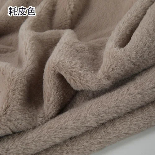 40x50cm Faux Rabbit Fur Fabric 8mm Encrypted Soft Fur Short Plush 100% Polyester Handmade DIY Clothing Home Textiles Scarf Doll