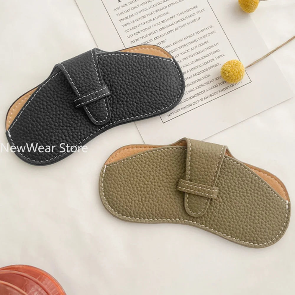 Fashion Women Glasses Case With Rope Leather Soft Glasses Storage Bag Portable Sunglasses Accessories Eyeglasses Sunglasses Case