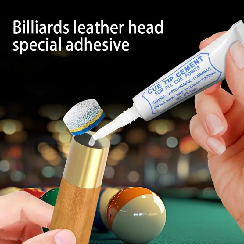 Billiard Cue Repair Pool Club Repair Tools Increase Friction Cue Tip Repair Tool Billiard Cue Tip Accessory Quick-Drying Pool