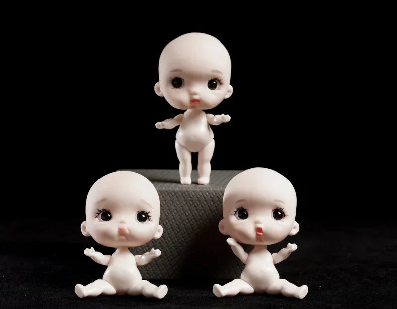 5CM Mini Soft Pottery Doll Body Nude Doll Keychain OB11 Semi-Finished Girl Toy