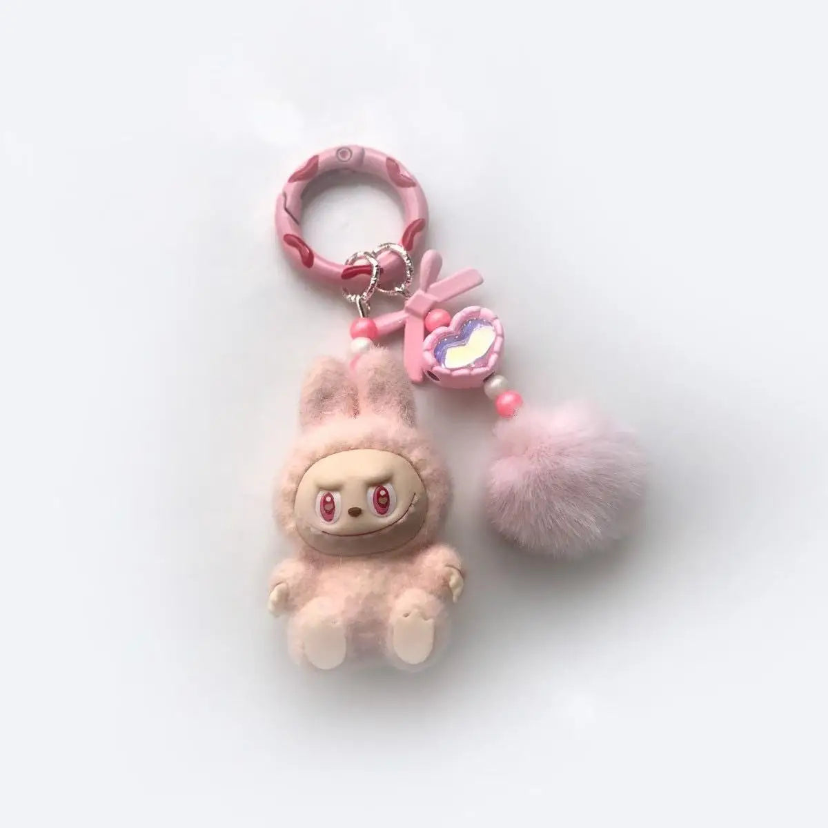 New Christmas Labubu Kawaii Particles Keychain Bag Cell Phone Charm Key Chain Christmas Gift