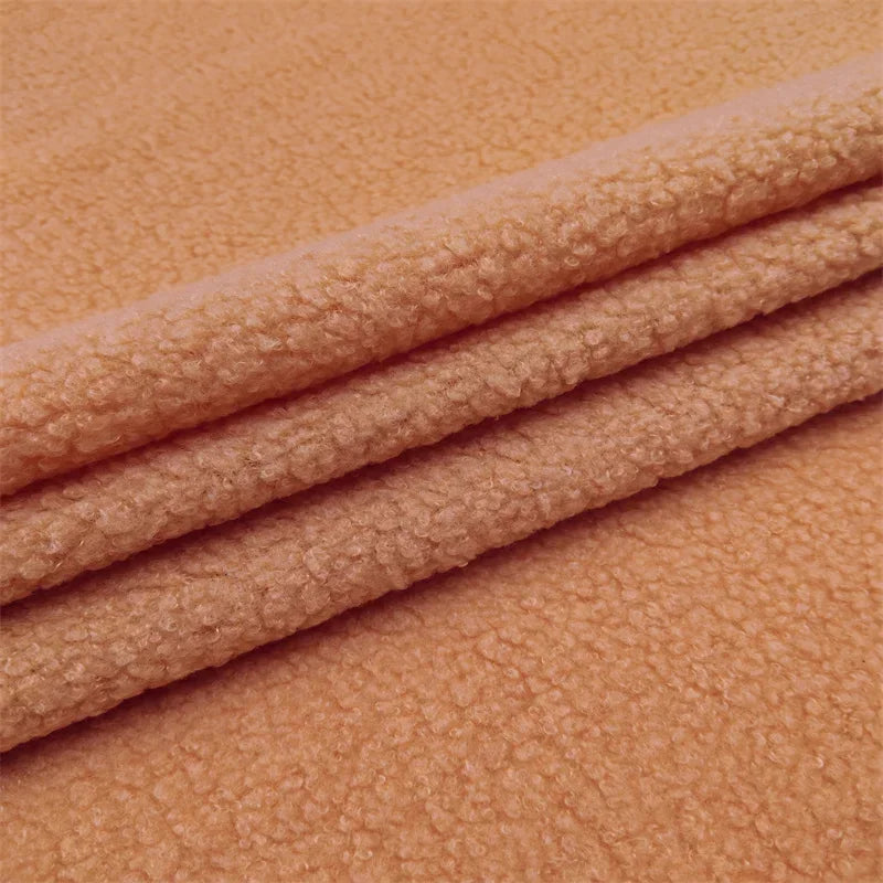 Stretch Fabric Fur Plain by the Meter for Children's Clothes Dolls Sewing Winter Coats White Teddy Hair Plush Cloth Smooth Drape