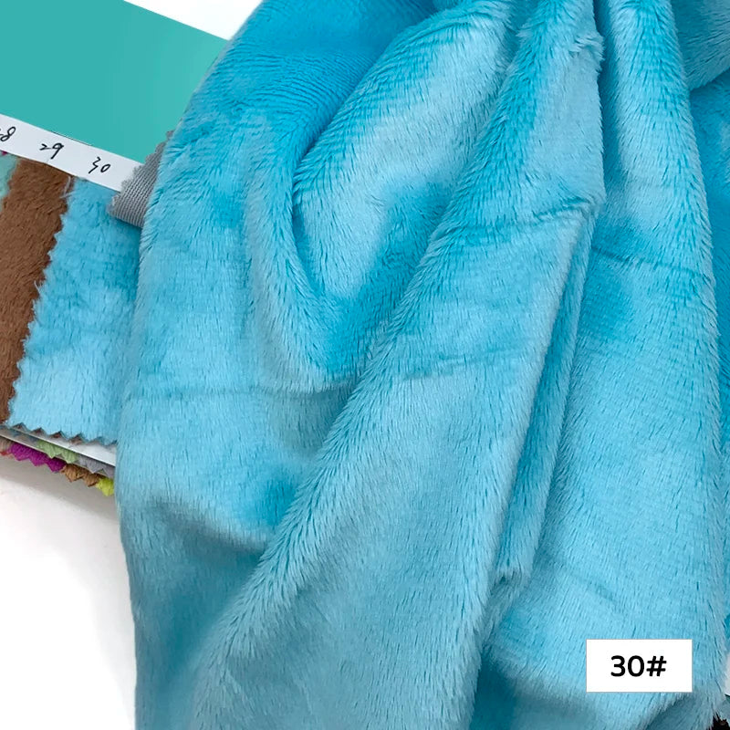Plush Fabric 5mm Pile Length 100 Polyester 100 Colors Can Be Choose Hair Material for Popular Cotton Dolls DIY Handmade Fabric