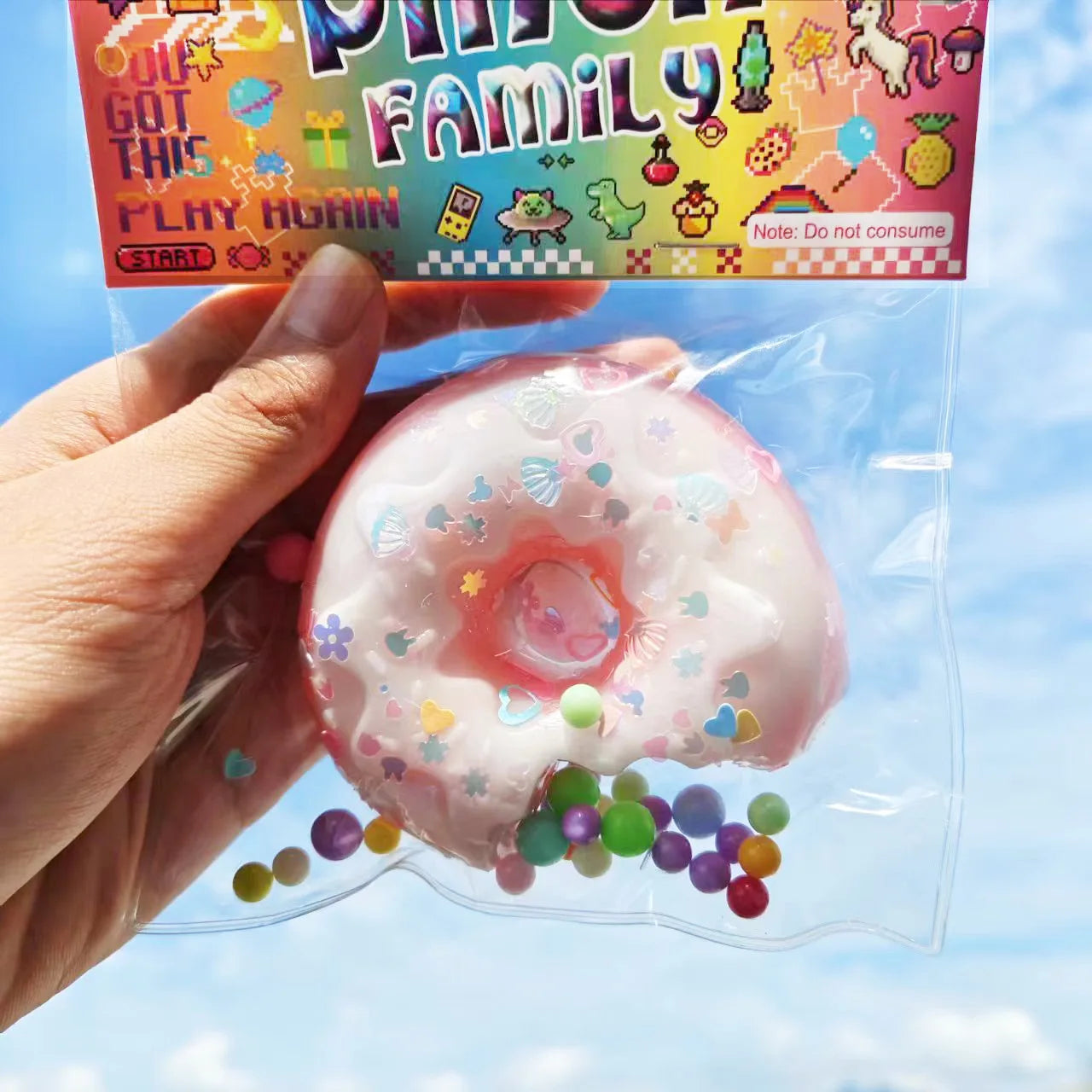 Donut Squishy Toy Candy Toy Squeezing Toy Soft Glue Decompression Donut Fun Pressure Reduction Toy