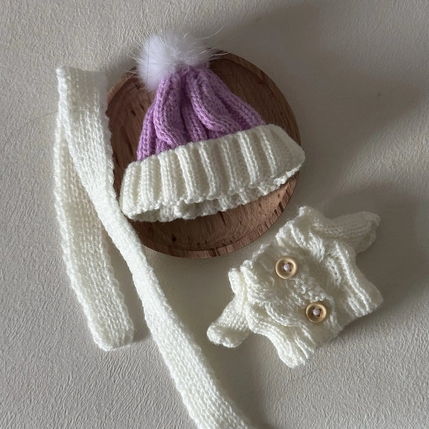 17cm Labubu Doll Clothes Macaron Labubu Christmas Costumes Set V1 V2 Winter Christmas Sweater Scarf Set Clothing 