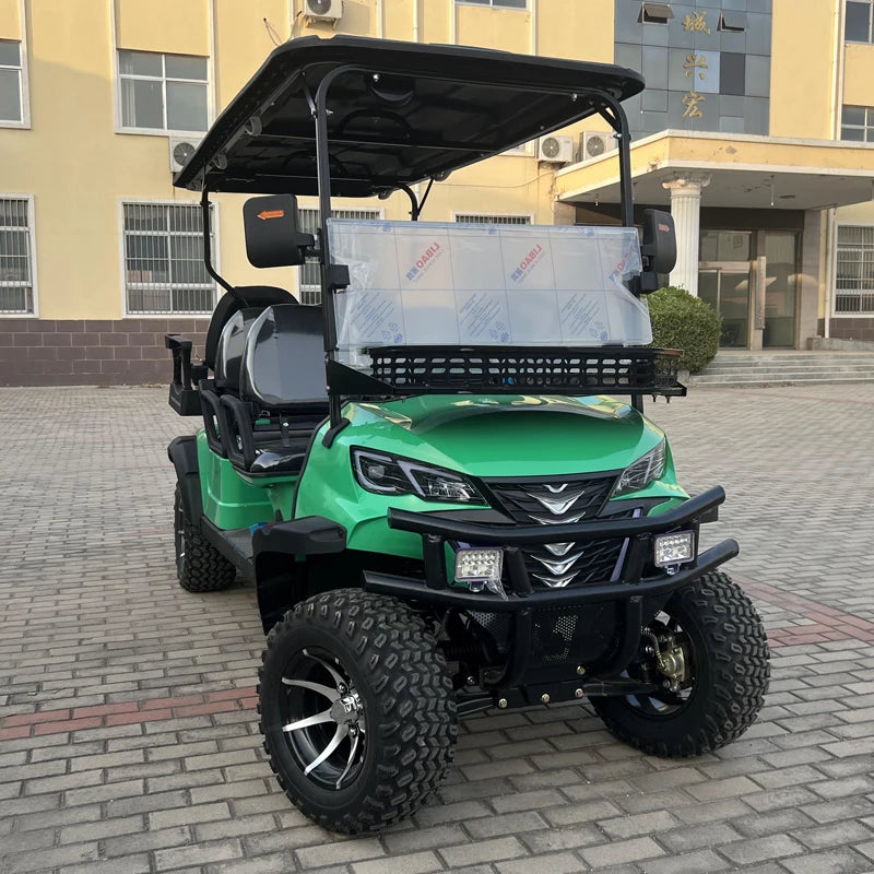 CE Approved 4 Wheel 4 Seater Electric Golf Buggy Adult Utility Vehicle Club Car ATV 72V Lithium Battery Electric Golf Cart