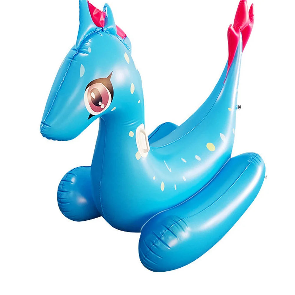 Inflatable Pool Float for Kids Adults Ride on Dinosaur Dragon Splash Pool Raft Summer Swimming Floating Row Beach Party Toys