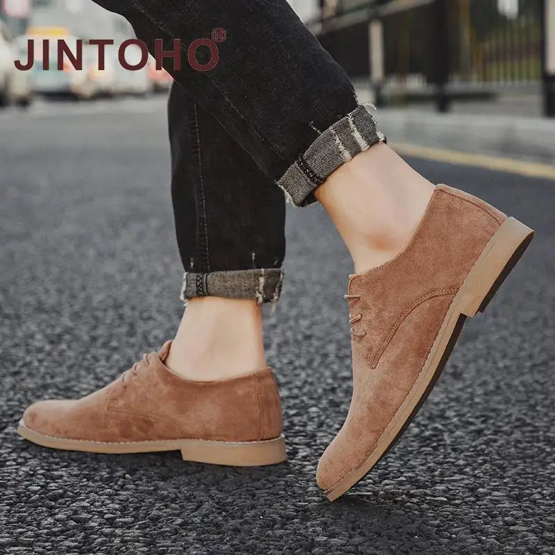 2022 Men Shoes England Trend Casual Shoes Male Suede Oxford Wedding Leather Dress Shoes Men Flats Zapatillas Hombre Plus Size 46