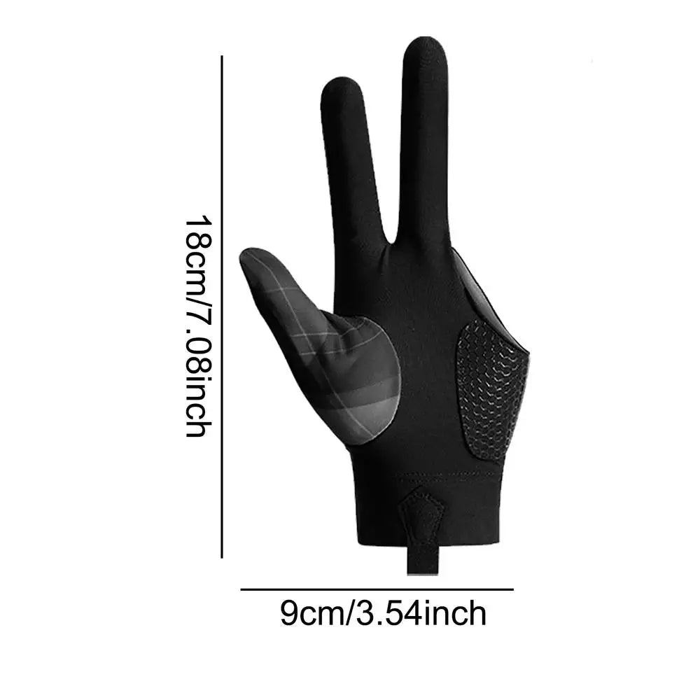 Billiards Glove Left Right Hand 3 Finger Snooker Billiard Glove Non Slip Stickers Elastic Billiard Training Gloves Accessories