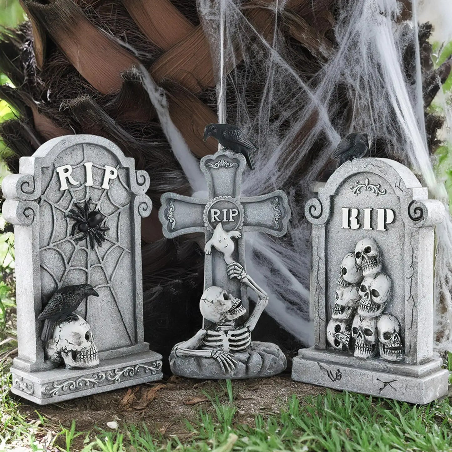 Tombstones for Graves Halloween Tombstone Decorations for Cemetery Headstones Signs Miniature Gravestones for Props Crafts