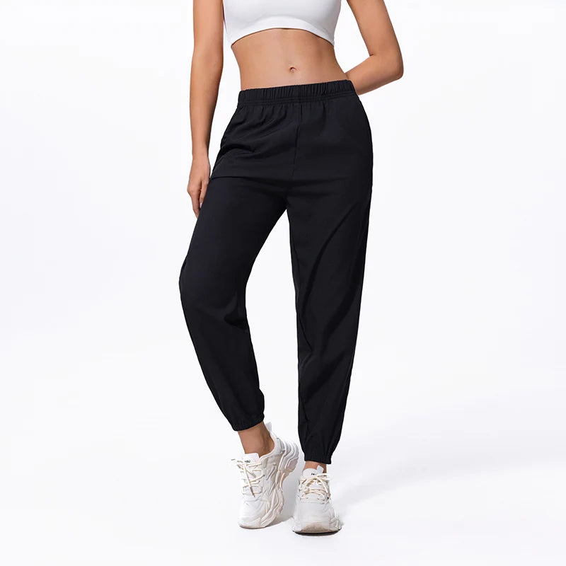 1/2 Piece Women's Casual Sports Pants Black Pocket Pants Running Fitness Slimming Ankle Pants Multi-Size Teen 9 Sub-Library