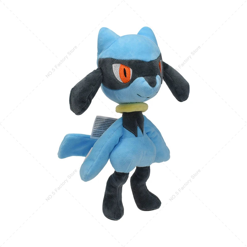 16-31cm Pokemon Standing Lucario Shiny Plush Doll Cute Mega Riolu Animal Stuffed Quality Peluche Toy Children Halloween Gifts