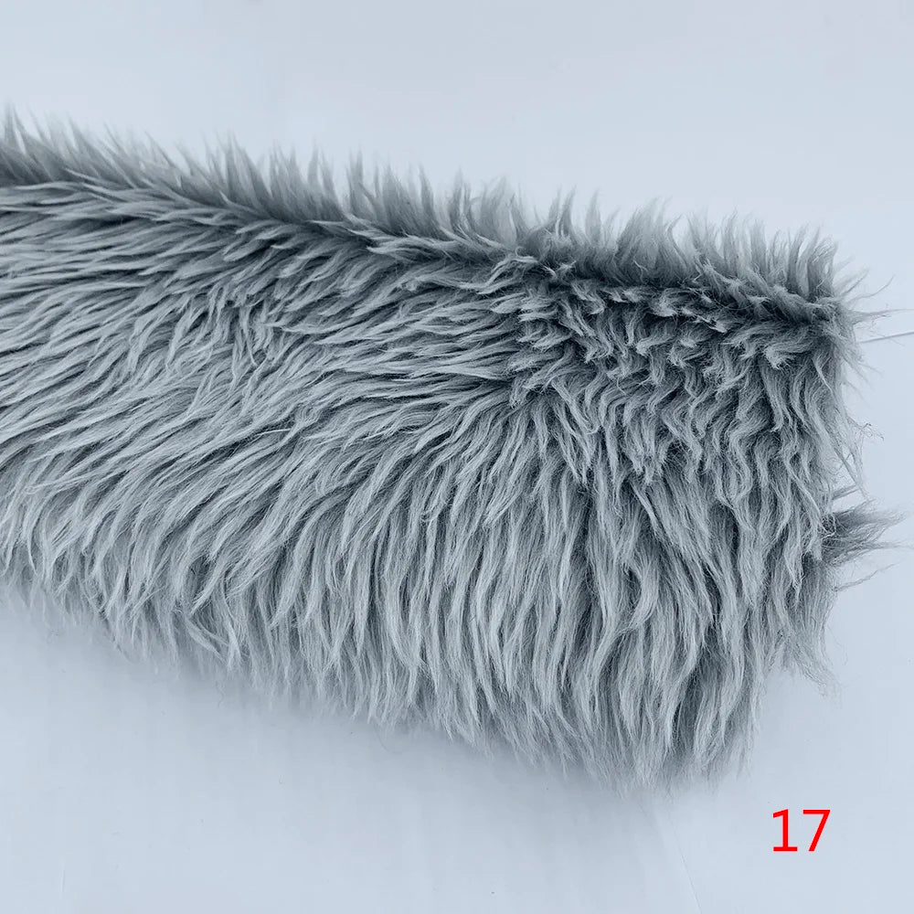 3cm Pile Length Artificial Plush Fox Fur Fabric for Making Cotton Doll Hair 40x45cm Falling Water Plush Fabric Sewing Material