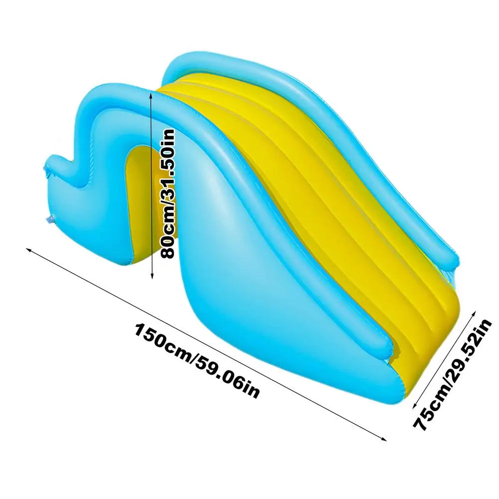 Kids Inflatable Slide Children Pool Inflatable Slide Widened Inflatable Slide With Foot Pump for Home Backyard Family Party