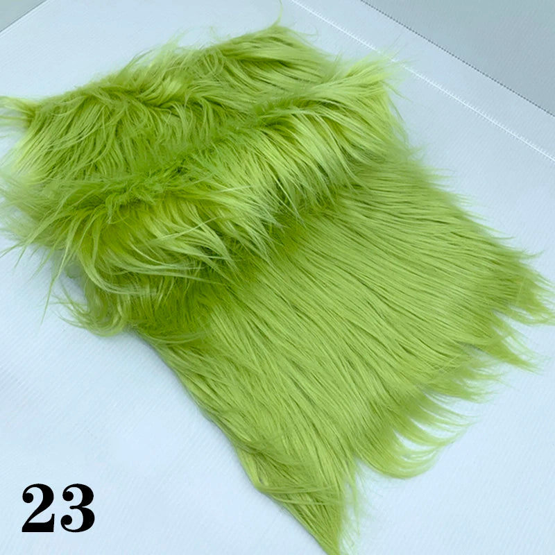 25x45cm Long Hair Faux Fur Fabric for DIY Dolls Hair Beard Craft Making Material Patchwork Garment Sewing Accessories
