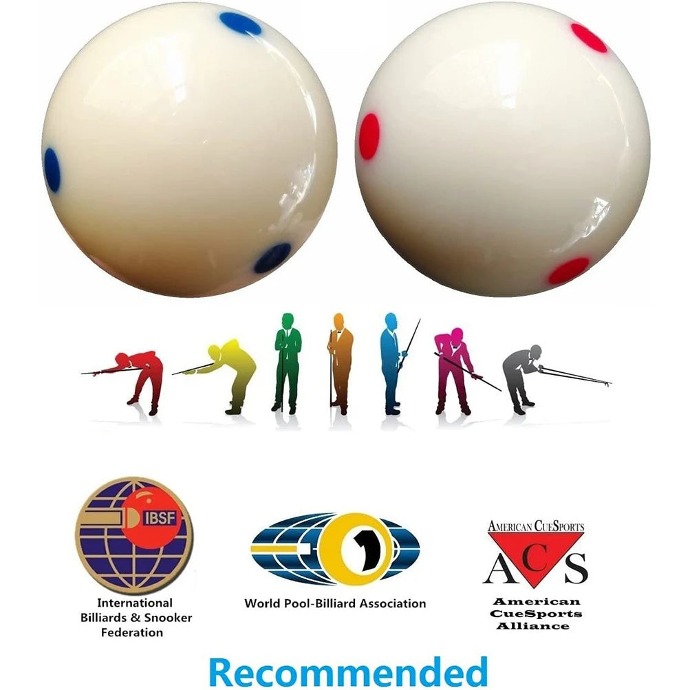 1Pcs Snooker White Cue Ball 57.2mm Red Point Mother Ball Billiard Supplies Accessories Snooker Training Balls Practice Ball