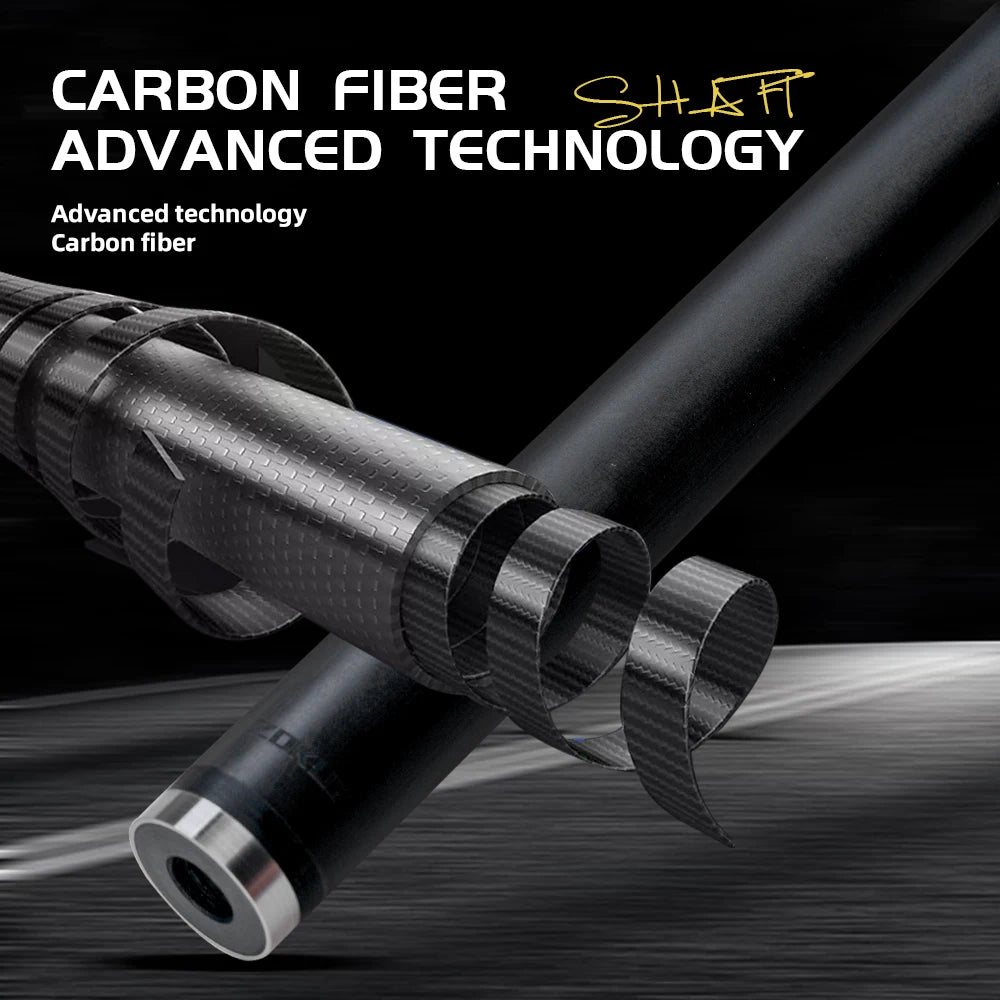 ZOKUE Carbon Fiber Pool Cue Elite Series With 12.5mm Low Deflection Full Carbon Technology Cue Stick for Billiard Cue Stick Kit