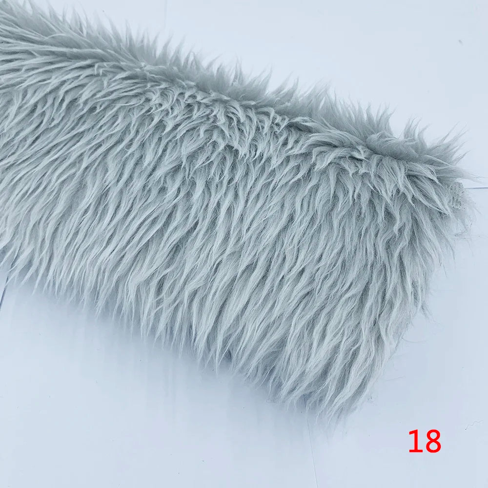 3cm Pile Length Artificial Plush Fox Fur Fabric for Making Cotton Doll Hair 40x45cm Falling Water Plush Fabric Sewing Material