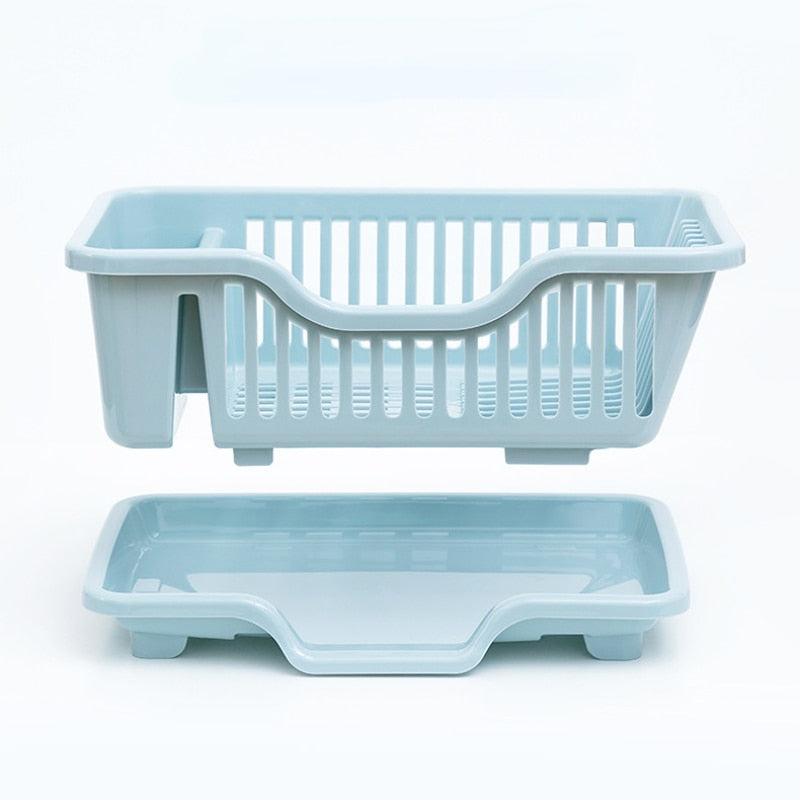 Dish Drying Rack Kitchen Utensils Drainer Rack with Drain Board Countertop Dinnerware Organizer Kitchen storage rack Tools