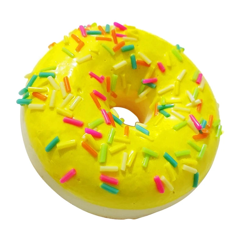Soft Artificial Donut Bread Doughnuts Stress Relief Novelty Toy Squeeze Toys Simulation Cake Model Wedding Decoration