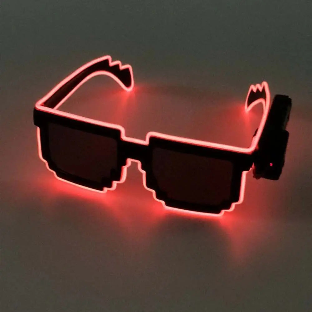 Cosplay Decorations Party Props Glowing Flashing Glowing Sunglasses Mosaic Glasses Led Light Up Glasses LED Luminous Glasses